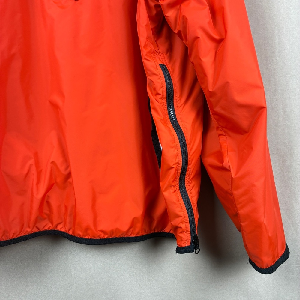 Nautica Mens‎ Windbreaker Pullover L Orange Nylon Quarter Zip Streetwear Y2K - Picture 7 of 11